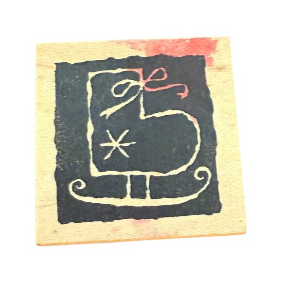 Impress Happy Ice Skating Ice Skates Rubber Stamp - Picture 1 of 3